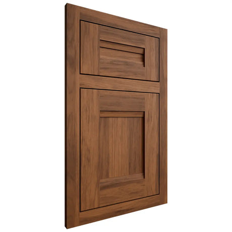 Shiloh Cabinetry Flush Inset Bristol Hickory Plain Cut Burnt Sugar Door