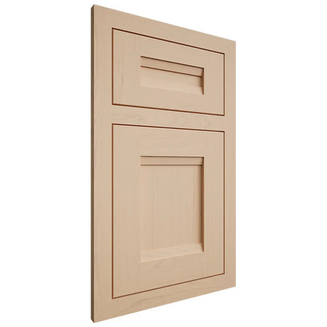 Shiloh Cabinetry Flush Inset Bristol Maple Plain Cut Natural Door