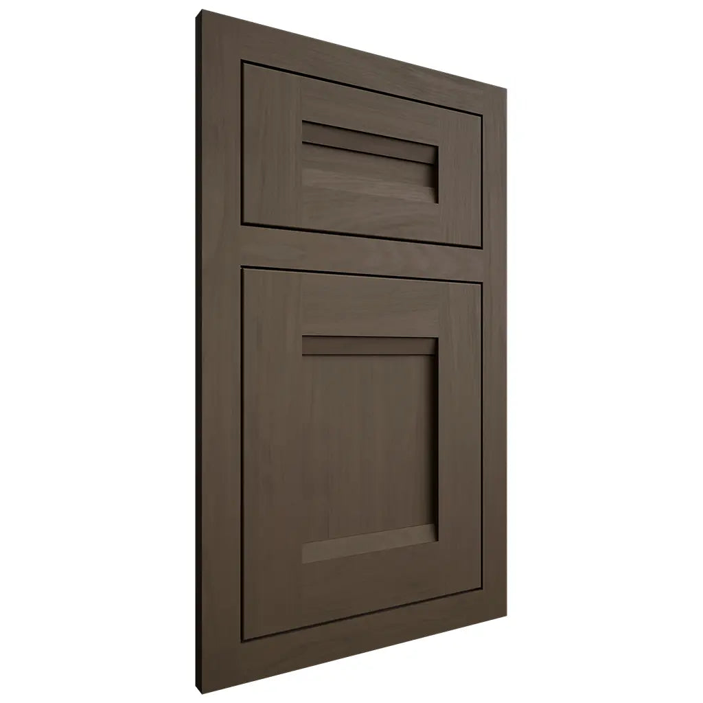 Shiloh Cabinetry Flush Inset Bristol Maple Plain Cut Perfect Brown Door