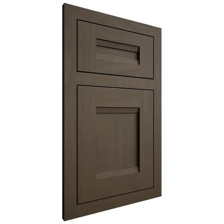 Shiloh Cabinetry Flush Inset Bristol Maple Plain Cut Perfect Brown Door