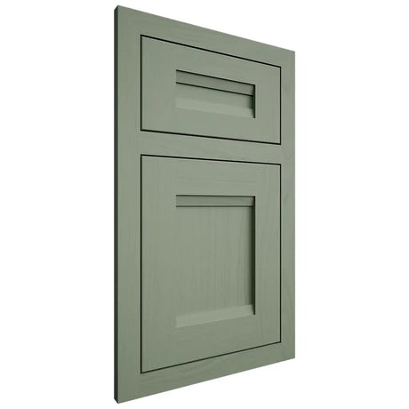 Shiloh Cabinetry Flush Inset Bristol Poplar Plain Cut Moss Door