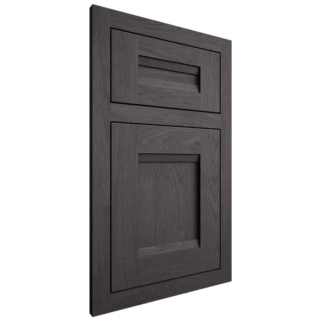 Shiloh Cabinetry Flush Inset Bristol Red Oak Plain Cut Harbor Door