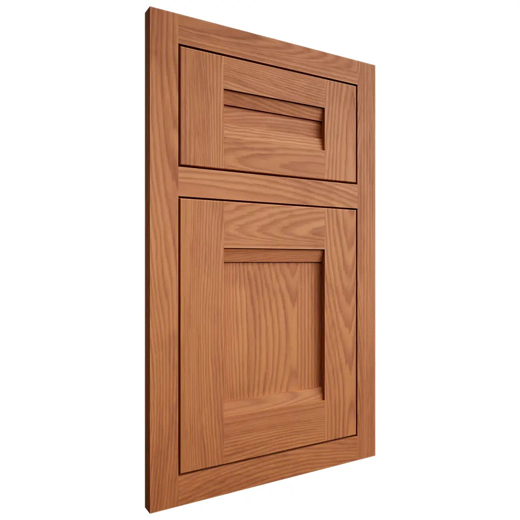 Shiloh Cabinetry Flush Inset Bristol Red Oak Plain Cut Harvest Door