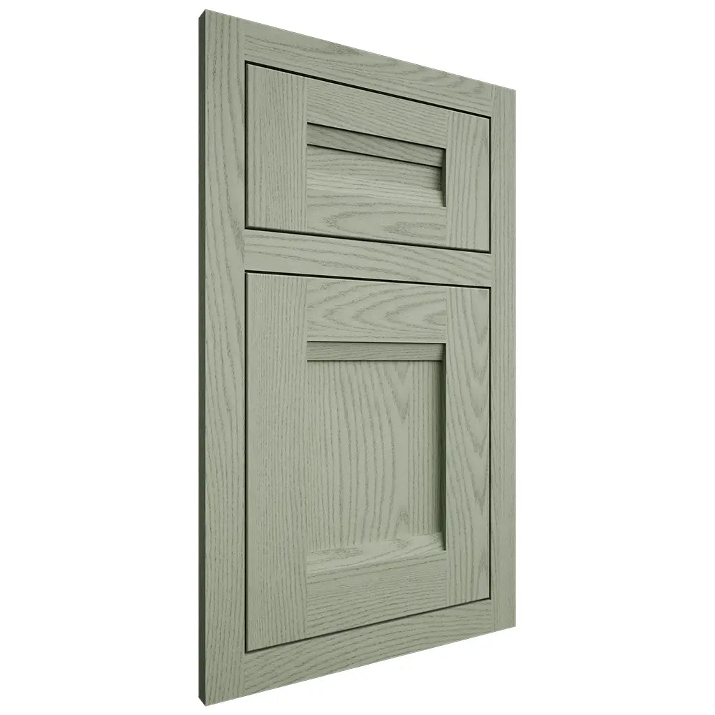 Shiloh Cabinetry Flush Inset Bristol Red Oak Plain Cut Moss Door