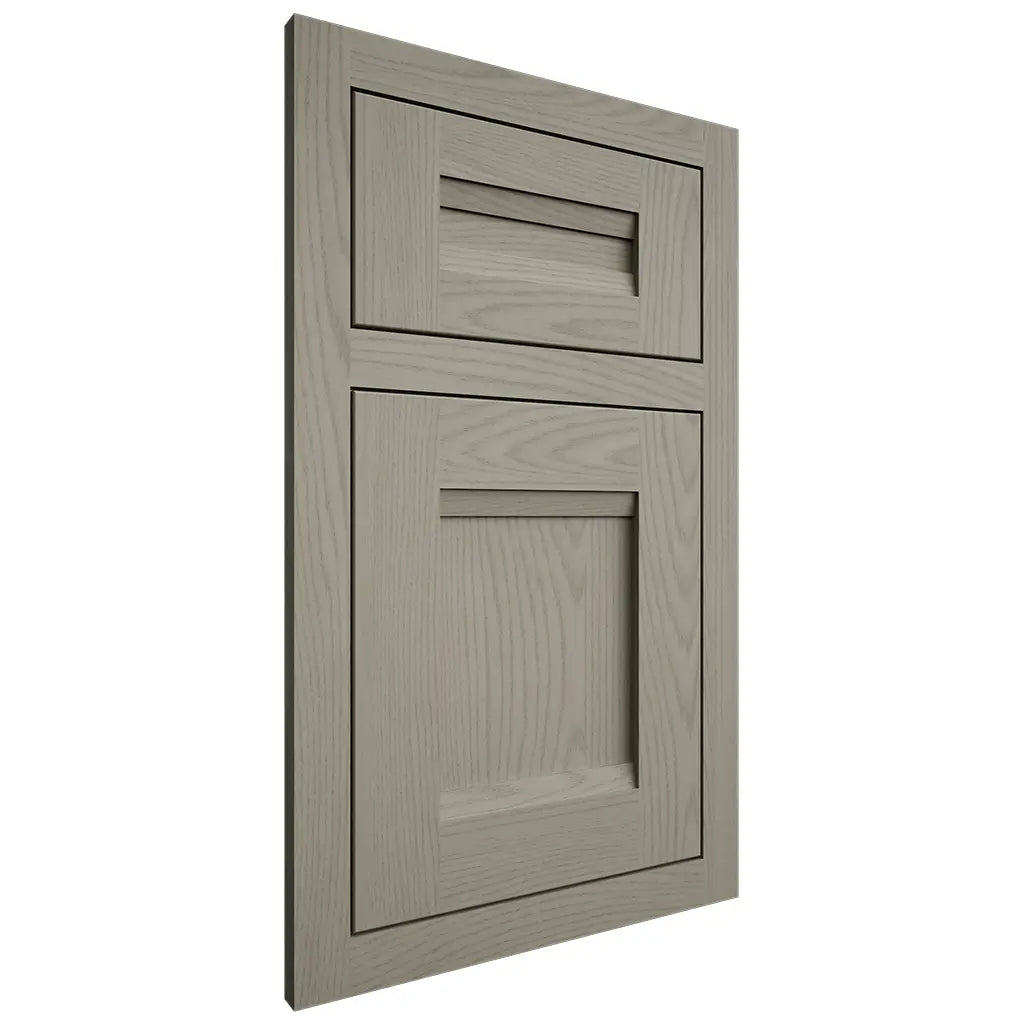Shiloh Cabinetry Flush Inset Bristol Red Oak Plain Cut Thyme Door