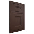 Shiloh Cabinetry Flush Inset Bristol Walnut Plain Cut Bison Door