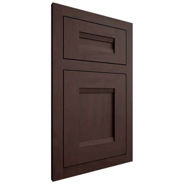 Shiloh Cabinetry Flush Inset Bristol Walnut Plain Cut Bison Door