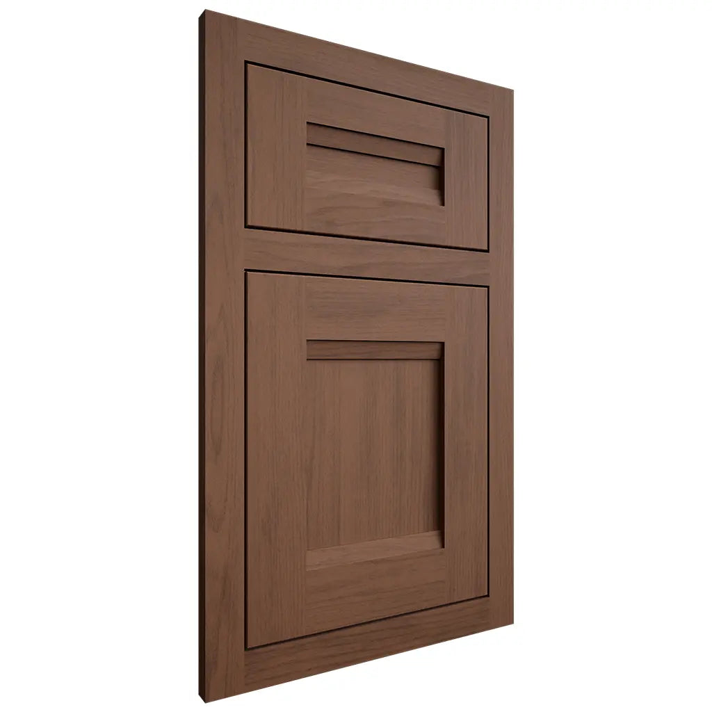 Shiloh Cabinetry Flush Inset Bristol Walnut Plain Cut Natural Door