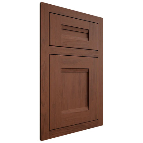 Shiloh Cabinetry Flush Inset Bristol Walnut Plain Cut Rye Door