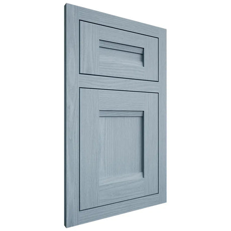 Shiloh Cabinetry Flush Inset Bristol White Oak Plain Cut Sky Door