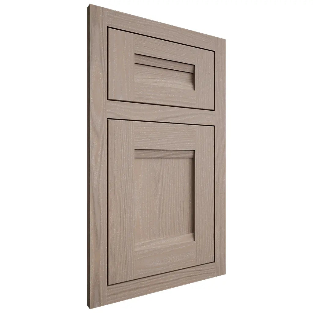 Shiloh Cabinetry Flush Inset Bristol White Oak Plain Cut Whitewash Door