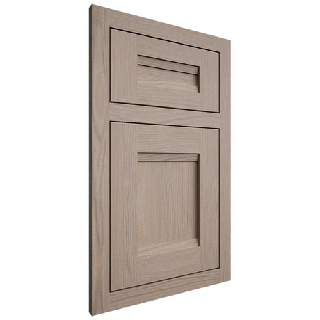 Shiloh Cabinetry Flush Inset Bristol White Oak Plain Cut Whitewash Door