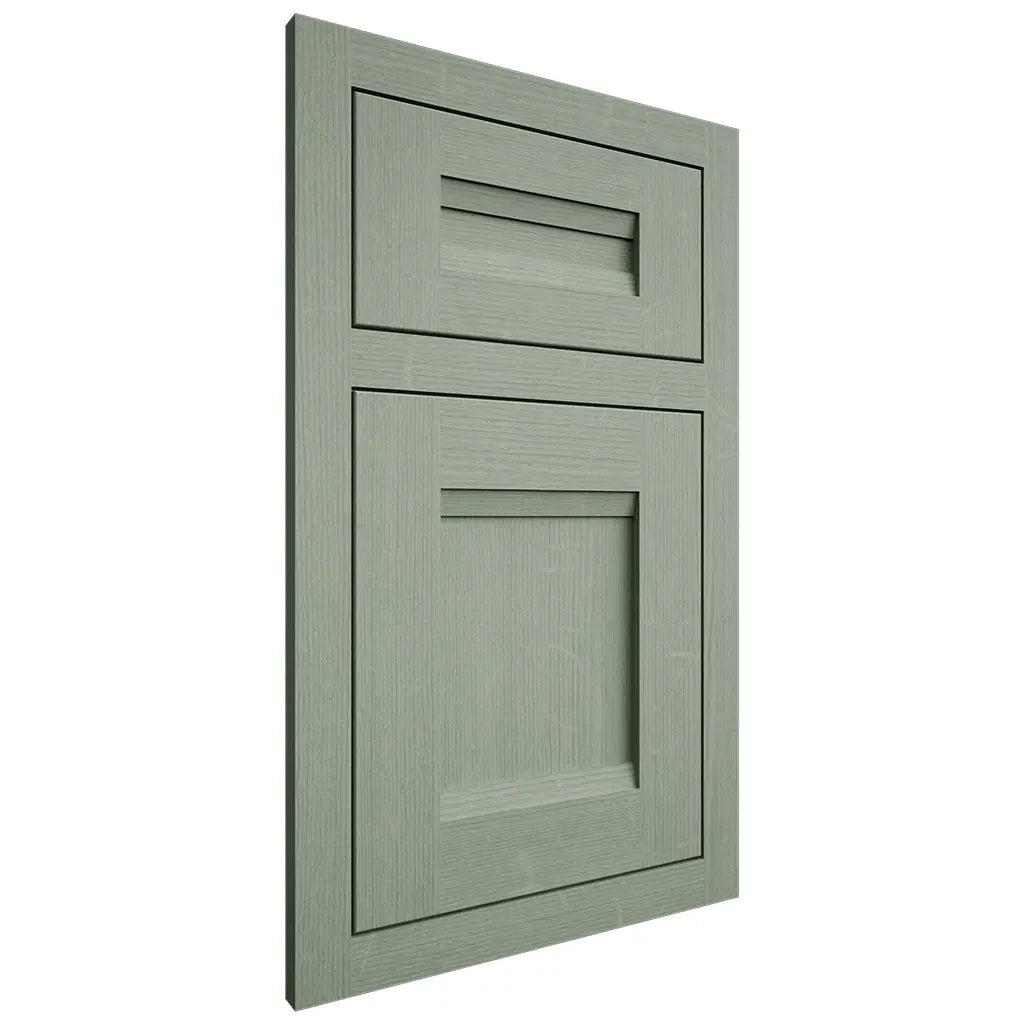 Shiloh Cabinetry Flush Inset Bristol White Oak Quarter Sawn Moss Door