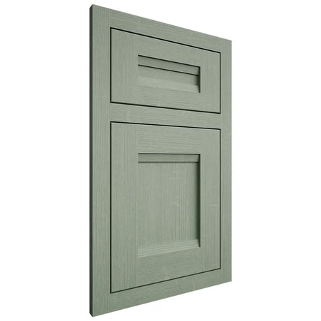Shiloh Cabinetry Flush Inset Bristol White Oak Quarter Sawn Moss Door
