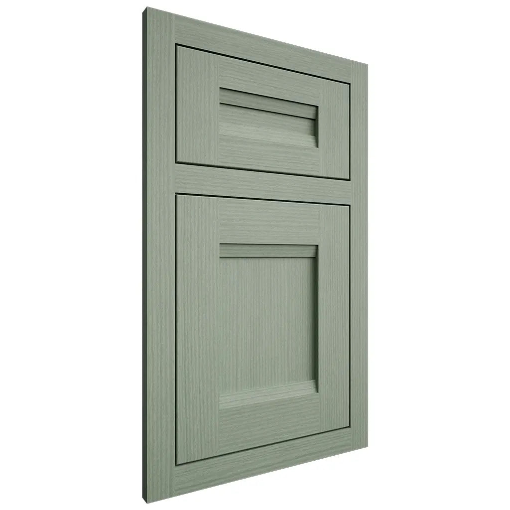 Shiloh Cabinetry Flush Inset Bristol White Oak Rift Cut Moss Door