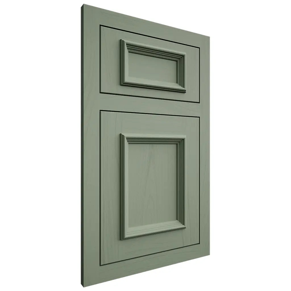 Shiloh Cabinetry Flush Inset Charleston Poplar Plain Cut Moss Door