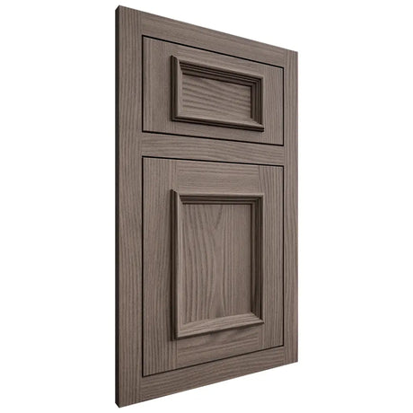 Shiloh Cabinetry Flush Inset Charleston White Oak Plain Cut Clay Door