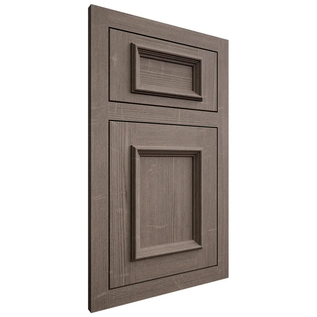 Shiloh Cabinetry Flush Inset Charleston White Oak Quarter Sawn Clay Door