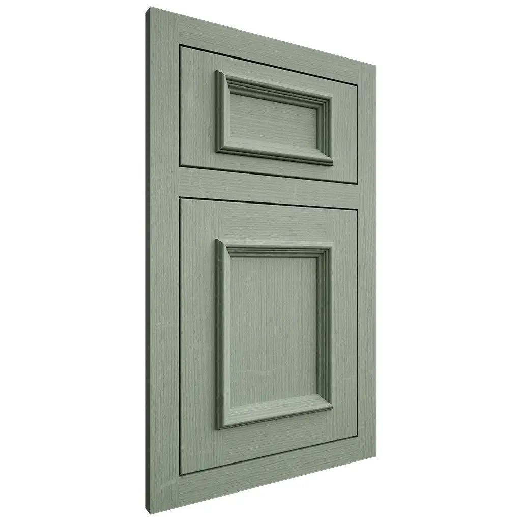 Shiloh Cabinetry Flush Inset Charleston White Oak Quarter Sawn Moss Door