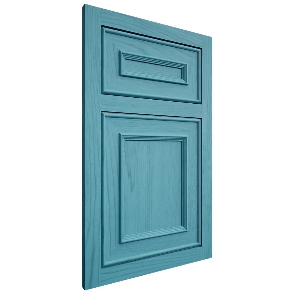 Shiloh Cabinetry Flush Inset Dalton Alder Plain Cut Aqua Door