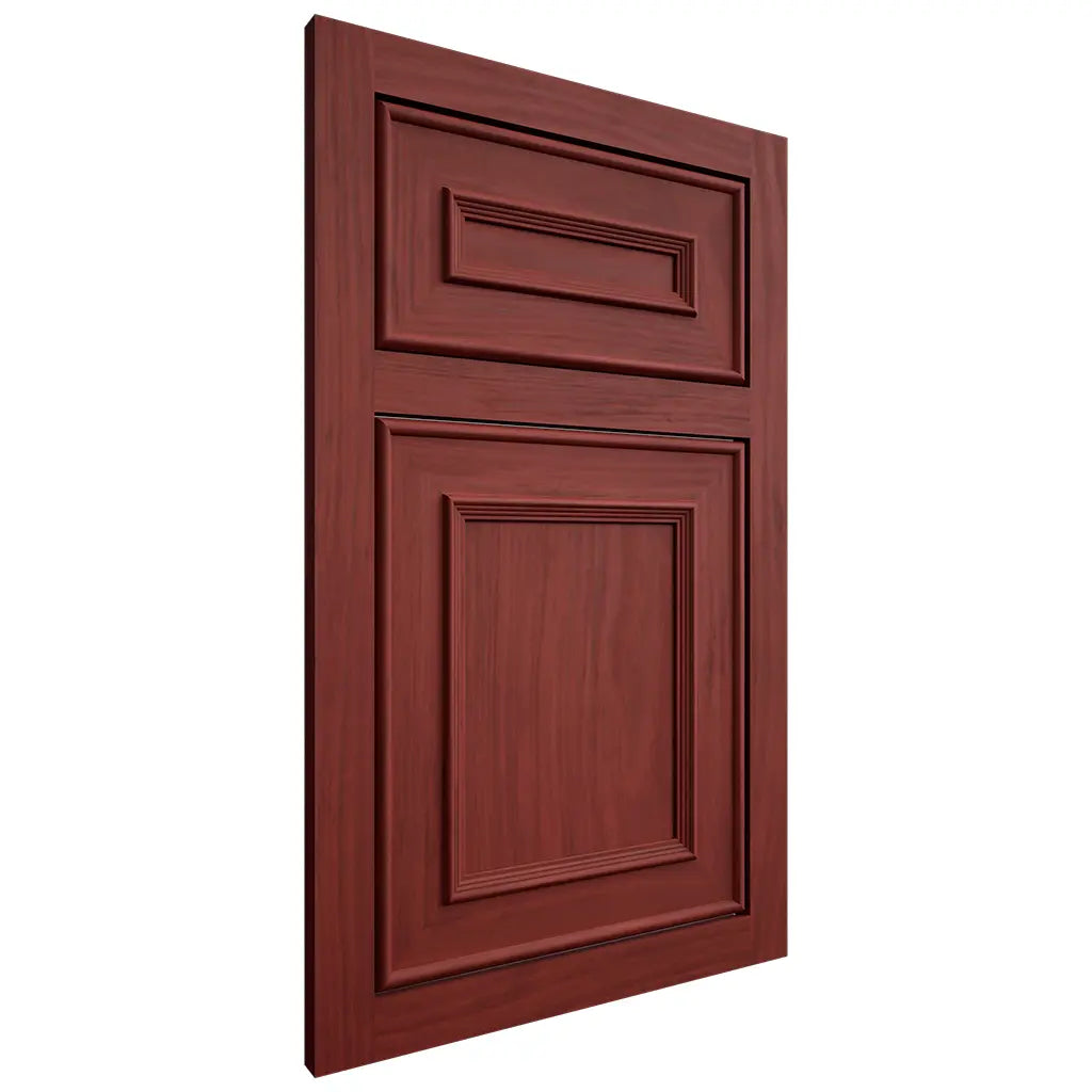Shiloh Cabinetry Flush Inset Dalton Cherry Plain Cut Red Door