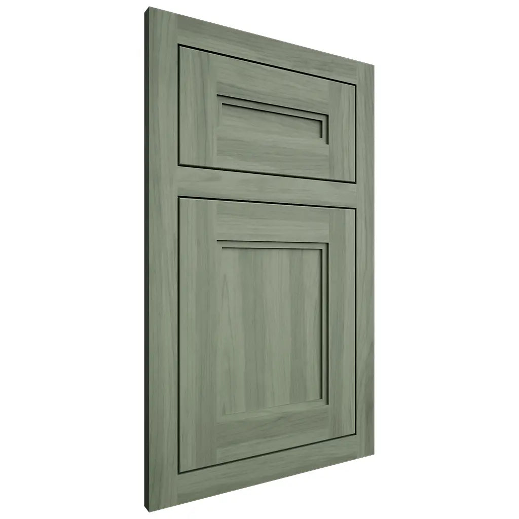 Shiloh Cabinetry Flush Inset Dalton Hickory Plain Cut Moss Door
