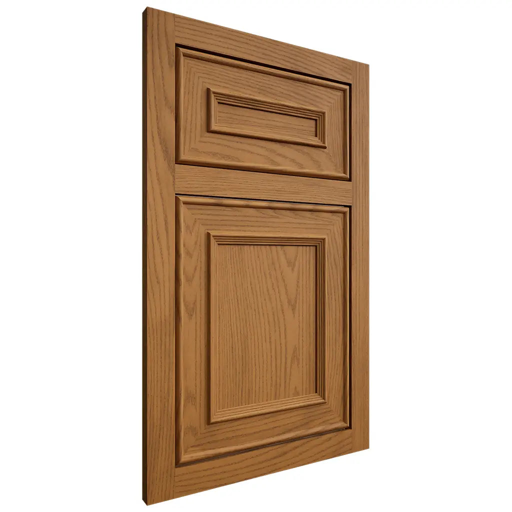 Shiloh Cabinetry Flush Inset Dalton Red Oak Plain Cut Autumn Door
