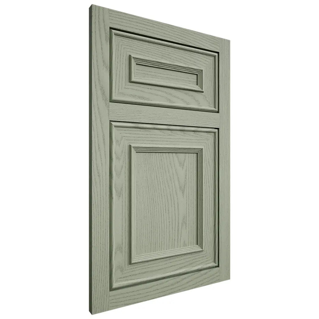 Shiloh Cabinetry Flush Inset Dalton Red Oak Plain Cut Moss Door