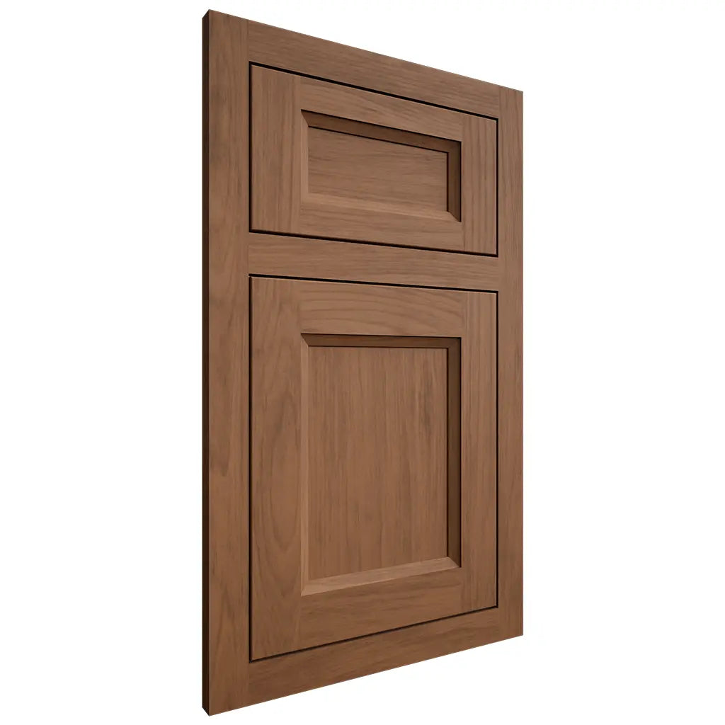 Shiloh Cabinetry Flush Inset Greensboro Alder Plain Cut Walnut Door