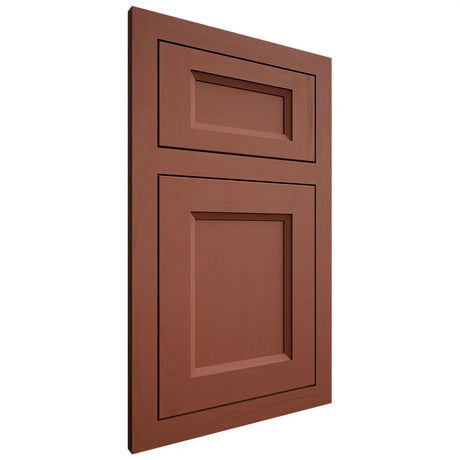 Shiloh Cabinetry Flush Inset Greensboro Maple Plain Cut Cayenne Door