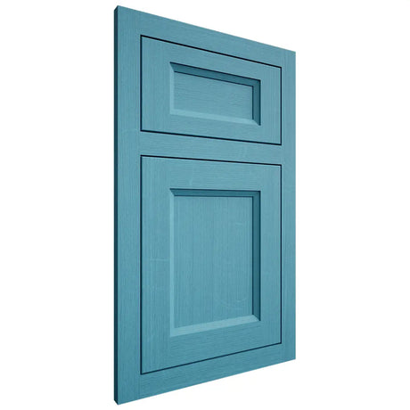 Shiloh Cabinetry Flush Inset Greensboro White Oak Quarter Sawn Aqua Door