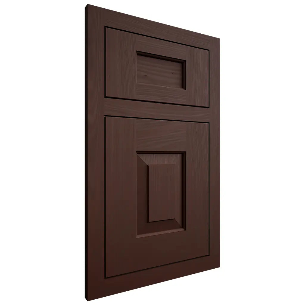 Shiloh Cabinetry Flush Inset Hamlin Alder Plain Cut Umber Door