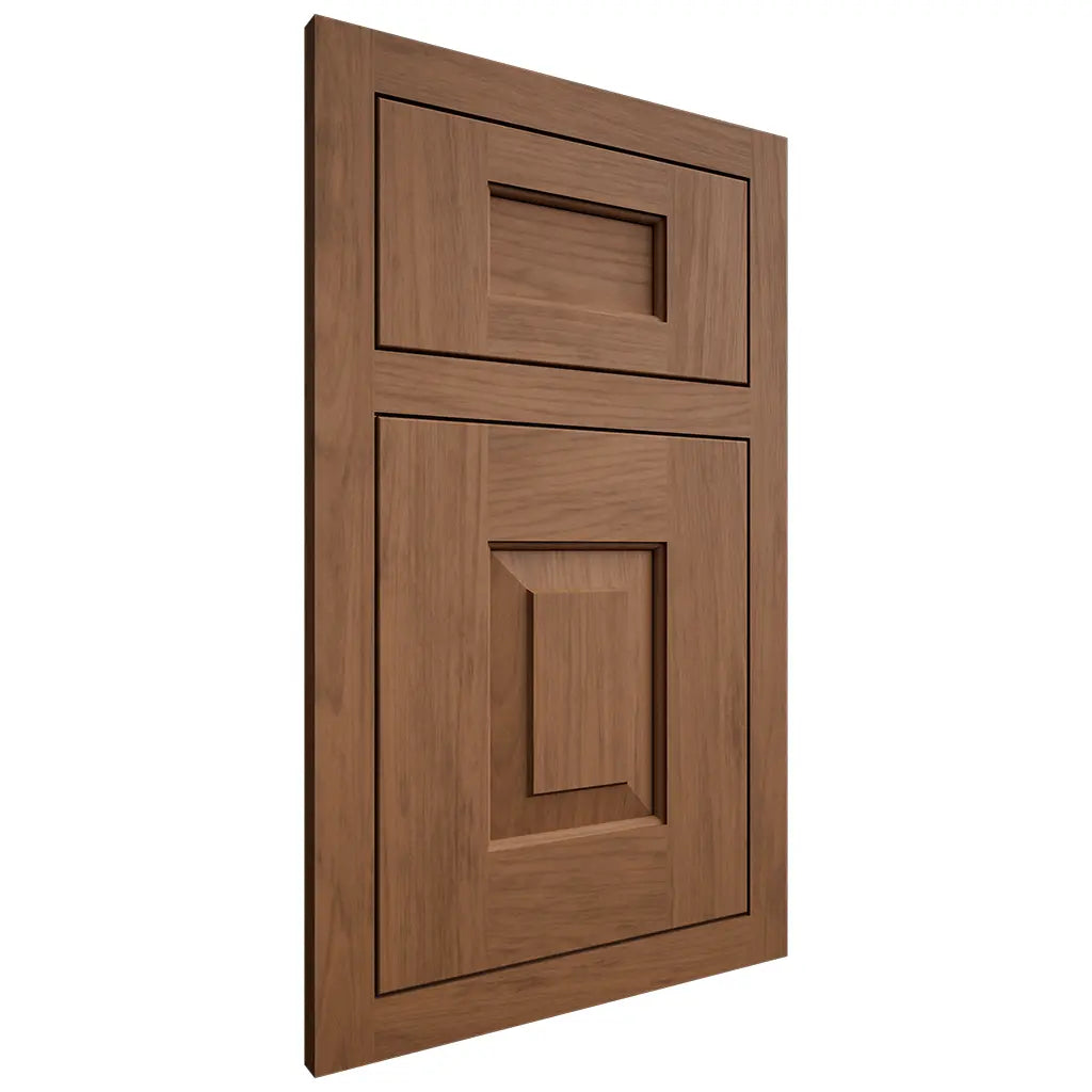 Shiloh Cabinetry Flush Inset Hamlin Alder Plain Cut Walnut Door