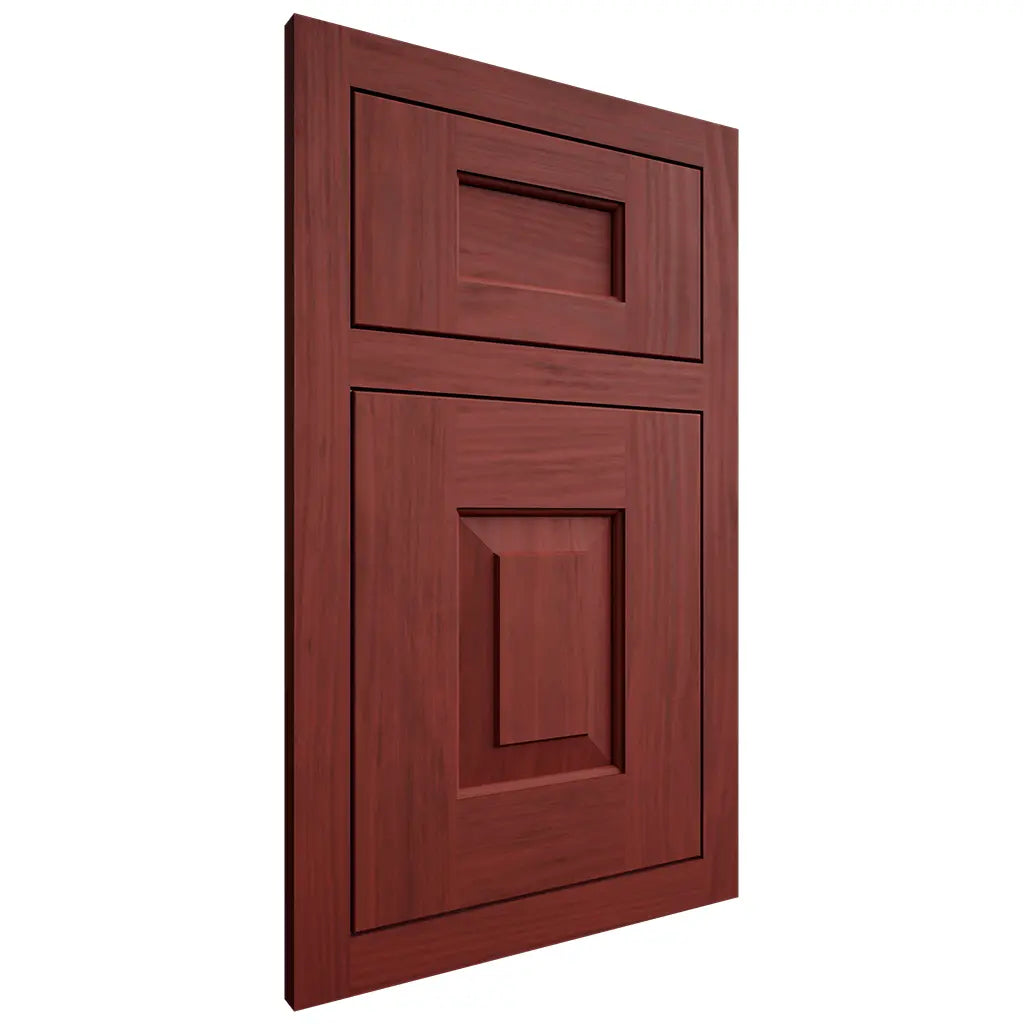 Shiloh Cabinetry Flush Inset Hamlin Cherry Plain Cut Red Door