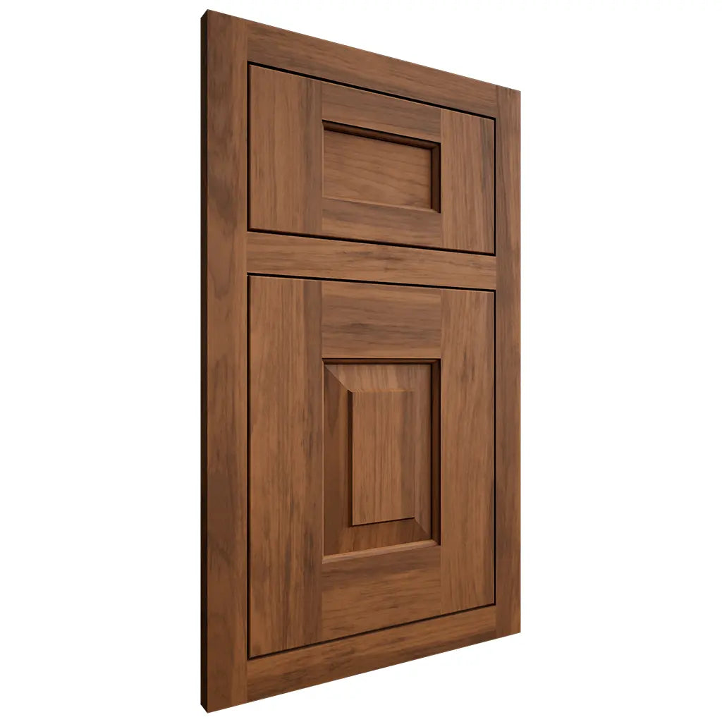 Shiloh Cabinetry Flush Inset Hamlin Hickory Plain Cut Burnt Sugar Door