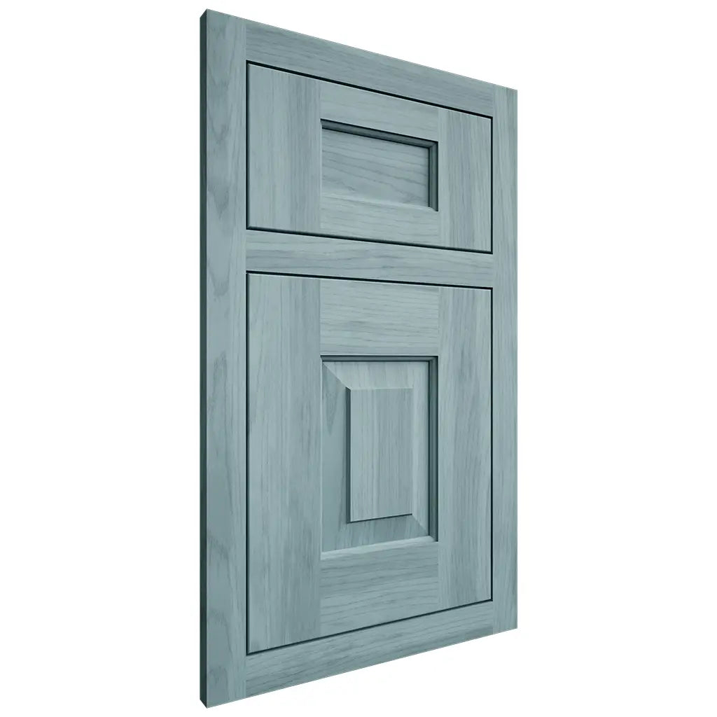 Shiloh Cabinetry Flush Inset Hamlin Hickory Plain Cut Sky Door