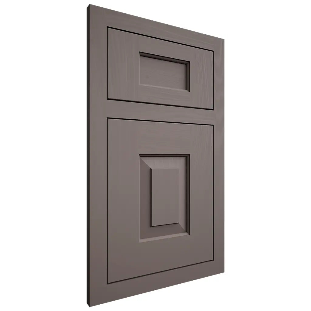 Shiloh Cabinetry Flush Inset Hamlin Poplar Plain Cut Heatherstone Door