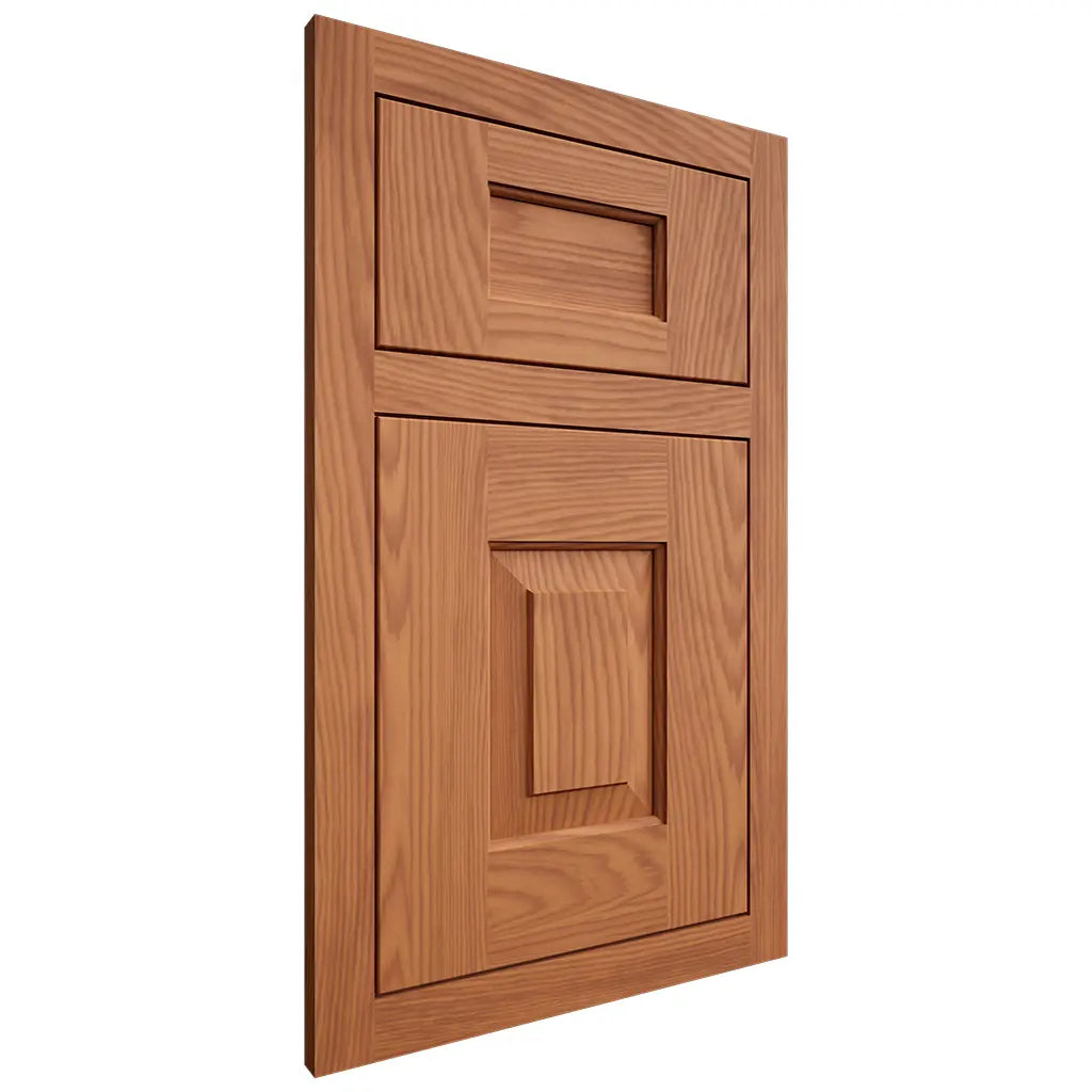 Shiloh Cabinetry Flush Inset Hamlin Red Oak Plain Cut Harvest Door