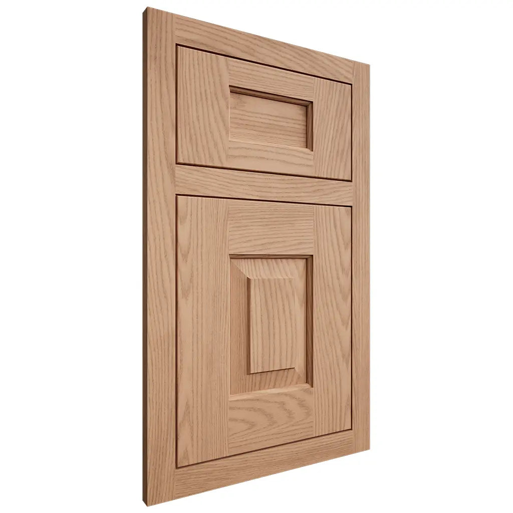 Shiloh Cabinetry Flush Inset Hamlin Red Oak Plain Cut Natural Door