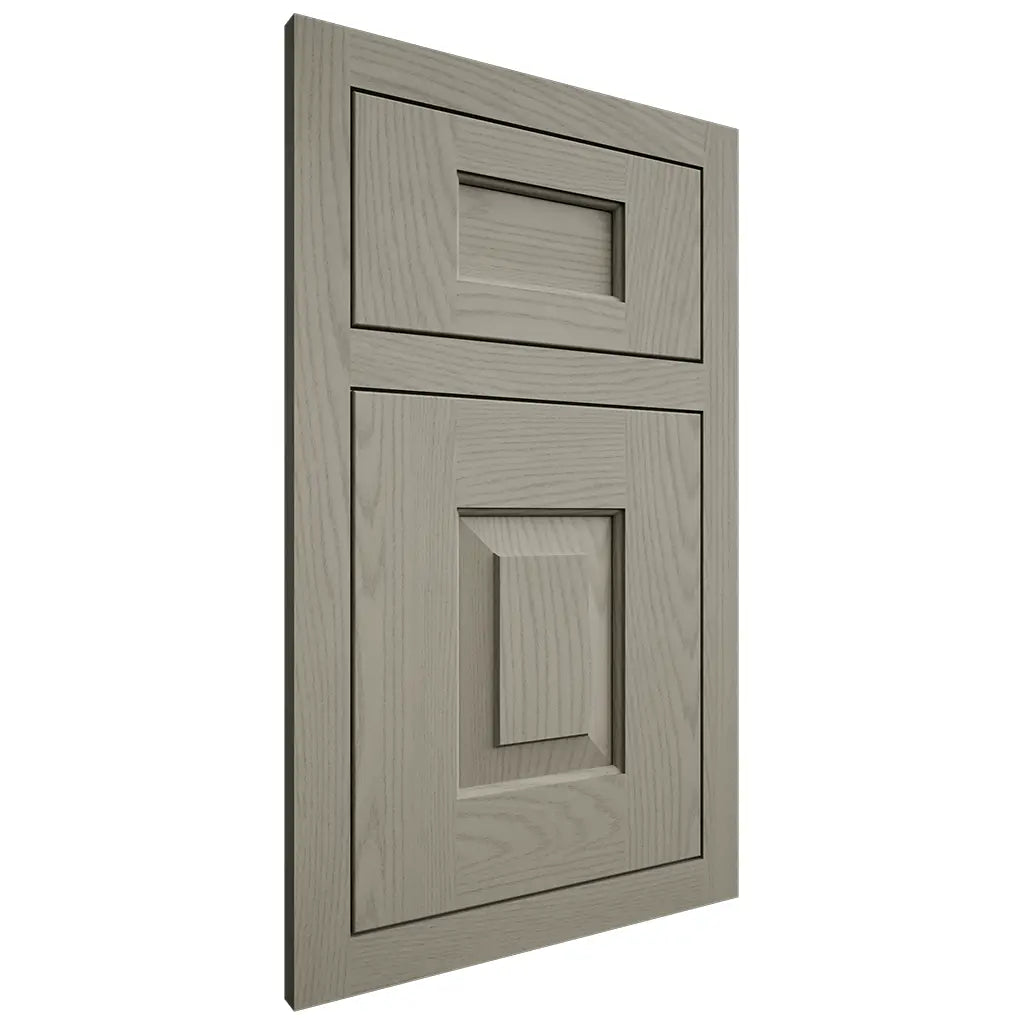 Shiloh Cabinetry Flush Inset Hamlin Red Oak Plain Cut Thyme Door