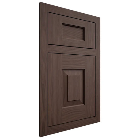Shiloh Cabinetry Flush Inset Hamlin White Oak Plain Cut Dusk Door