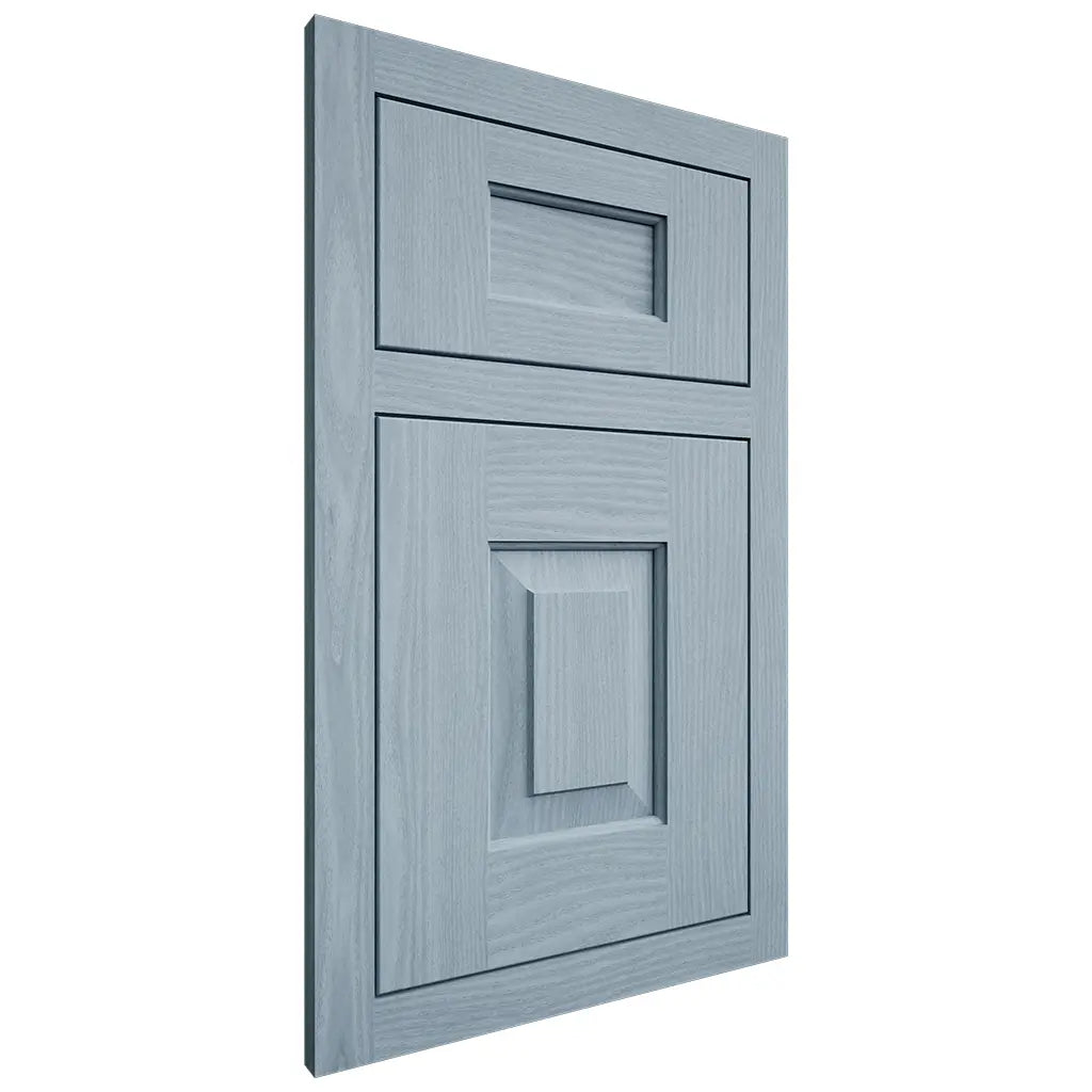 Shiloh Cabinetry Flush Inset Hamlin White Oak Plain Cut Sky Door