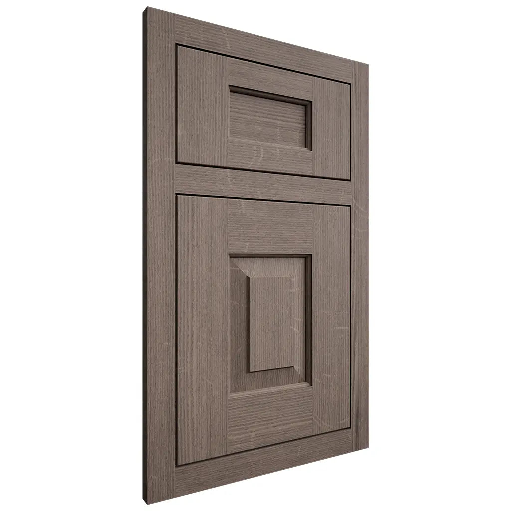 Shiloh Cabinetry Flush Inset Hamlin White Oak Quarter Sawn Clay Door