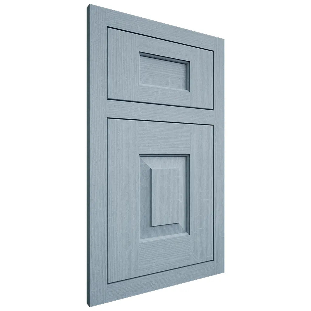 Shiloh Cabinetry Flush Inset Hamlin White Oak Quarter Sawn Sky Door