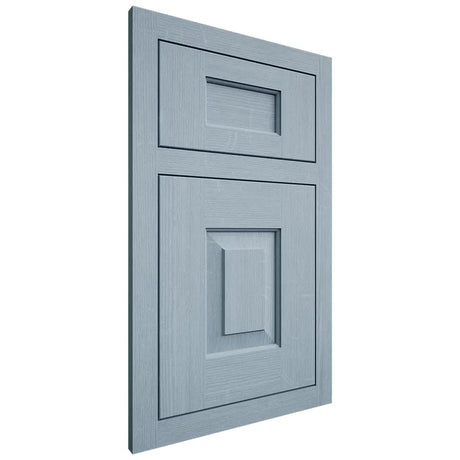 Shiloh Cabinetry Flush Inset Hamlin White Oak Quarter Sawn Sky Door