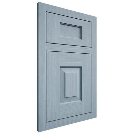 Shiloh Cabinetry Flush Inset Hamlin White Oak Rift Cut Sky Door