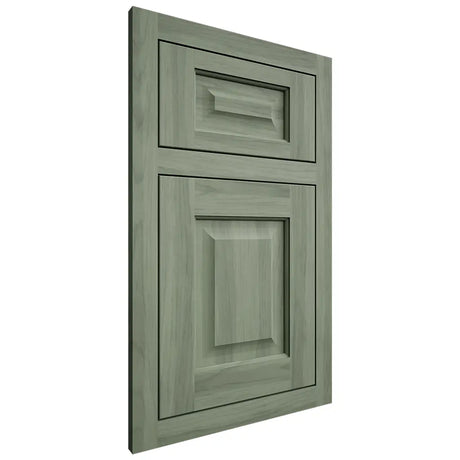 Shiloh Cabinetry Flush Inset Hanover Hickory Plain Cut Moss Door