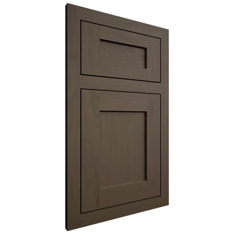 Shiloh Cabinetry Flush Inset Hanover Maple Plain Cut Perfect Brown Door