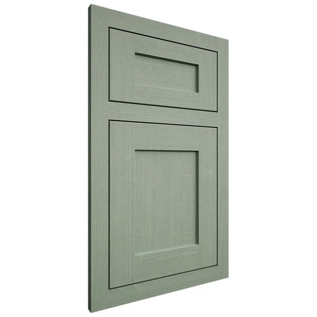 Shiloh Cabinetry Flush Inset Hanover White Oak Quarter Sawn Moss Door