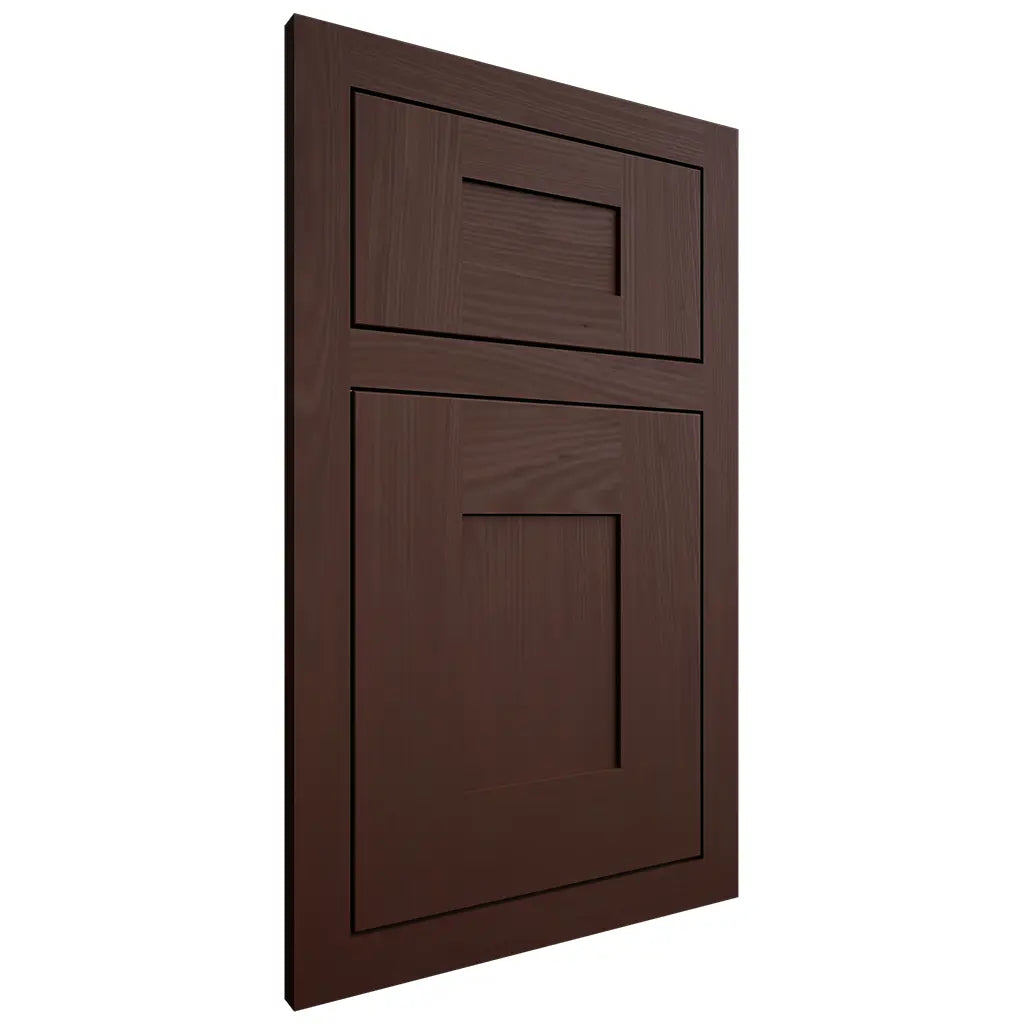 Shiloh Cabinetry Flush Inset Hartford Alder Plain Cut Umber Door
